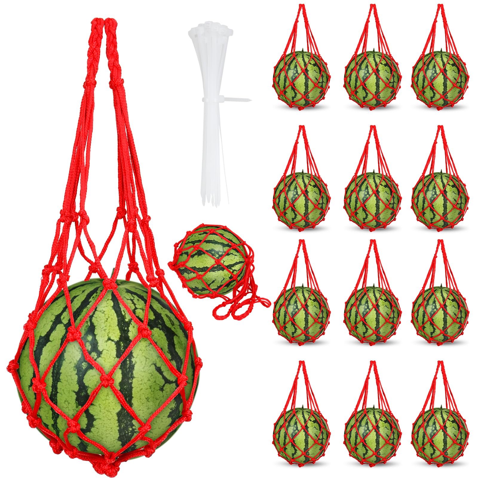 Amazon.com : yuuzue 12 Pcs Watermelon Net with 30 Cable Zip Ties