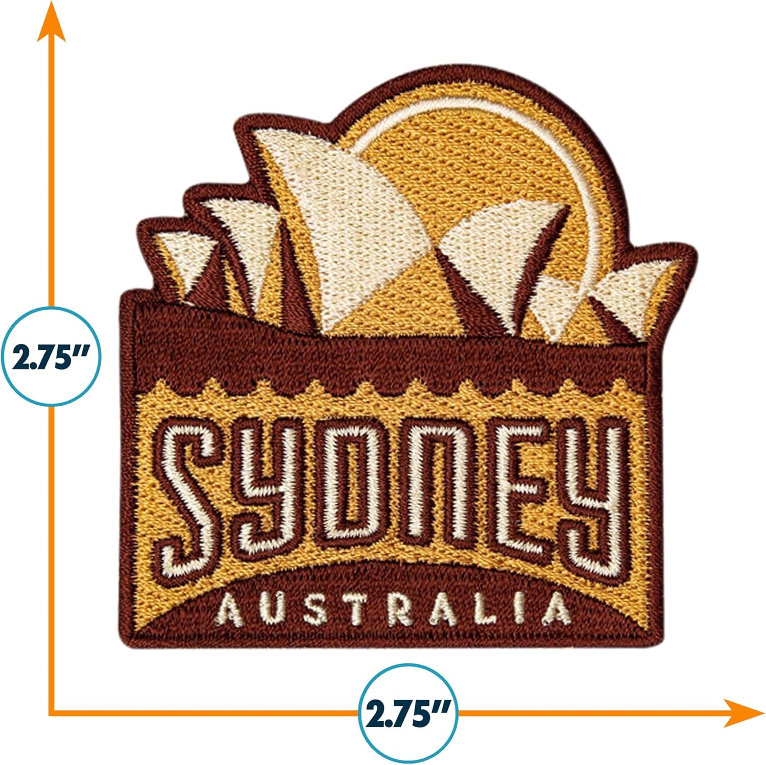 Vagabond Heart Sydney Patch - Jackets Backpacks Clothing - Travel Sydney Souvenir Badge - Embroidered Australia Patch Sew On or Iron On Applique for Jeans Hats Bags - Gift for Travelers - 3" inch image 2