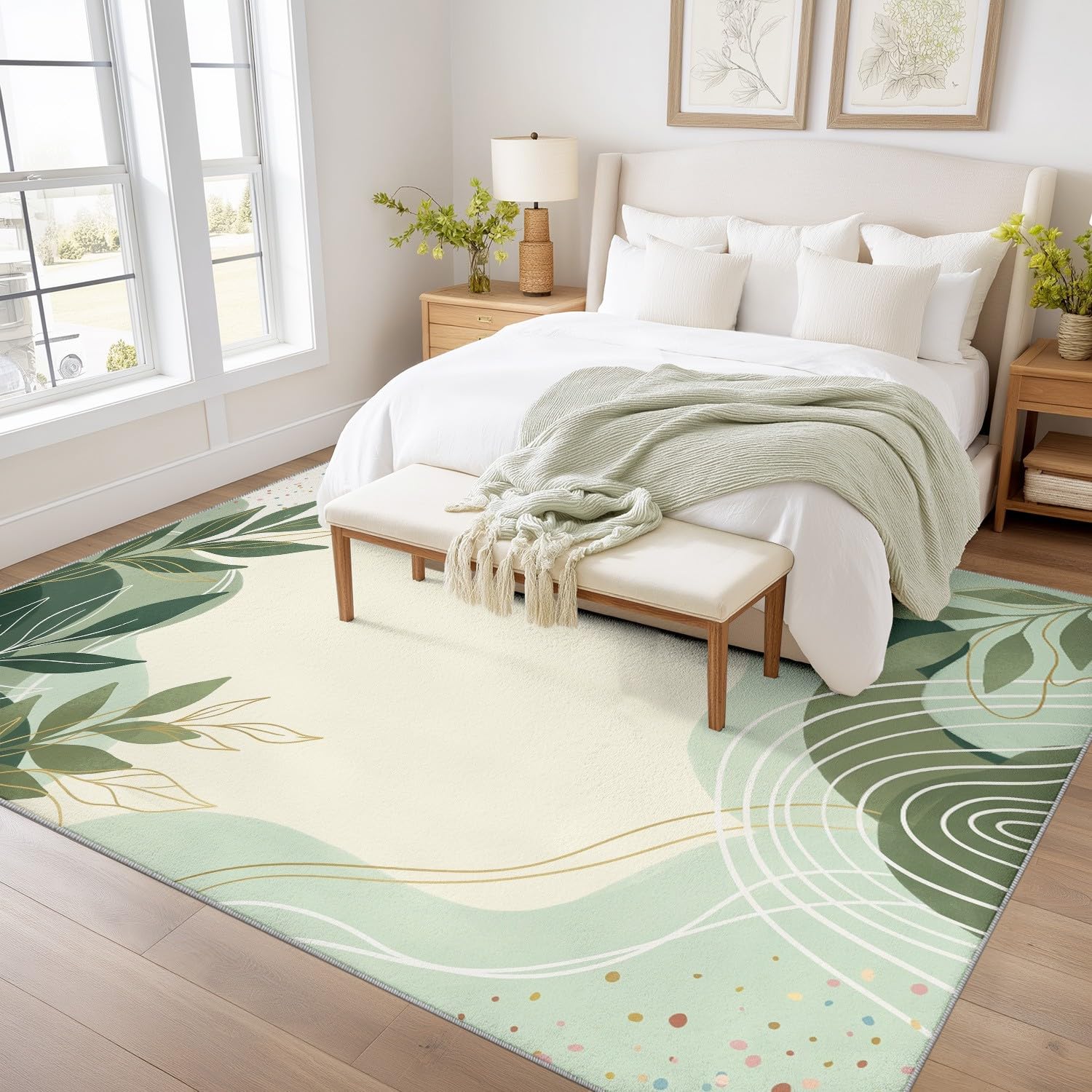 Generisch Dywan flanelowy z krótkim włosiem, 140 x 200 cm, nadaje się do prania i antypoślizgowy, z TPR, miękki, fantastyczny, nowoczesny, łatwy w pielęgnacji, z antypoślizgowym spodem TPR