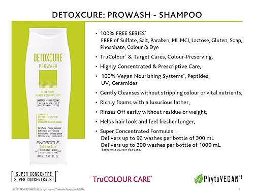 Miniatura 4 de SNOBGIRLS DETOXCURE - Champú aclarante - Refresca y claridad de color para cabello normal a graso, champú clarificador para acumulación de champú