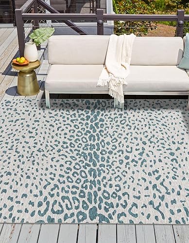 Vista 63 de Unique Loom Outdoor Safari Collection - Alfombra Samburu (10 pies cuadrados, natural/marrón claro)