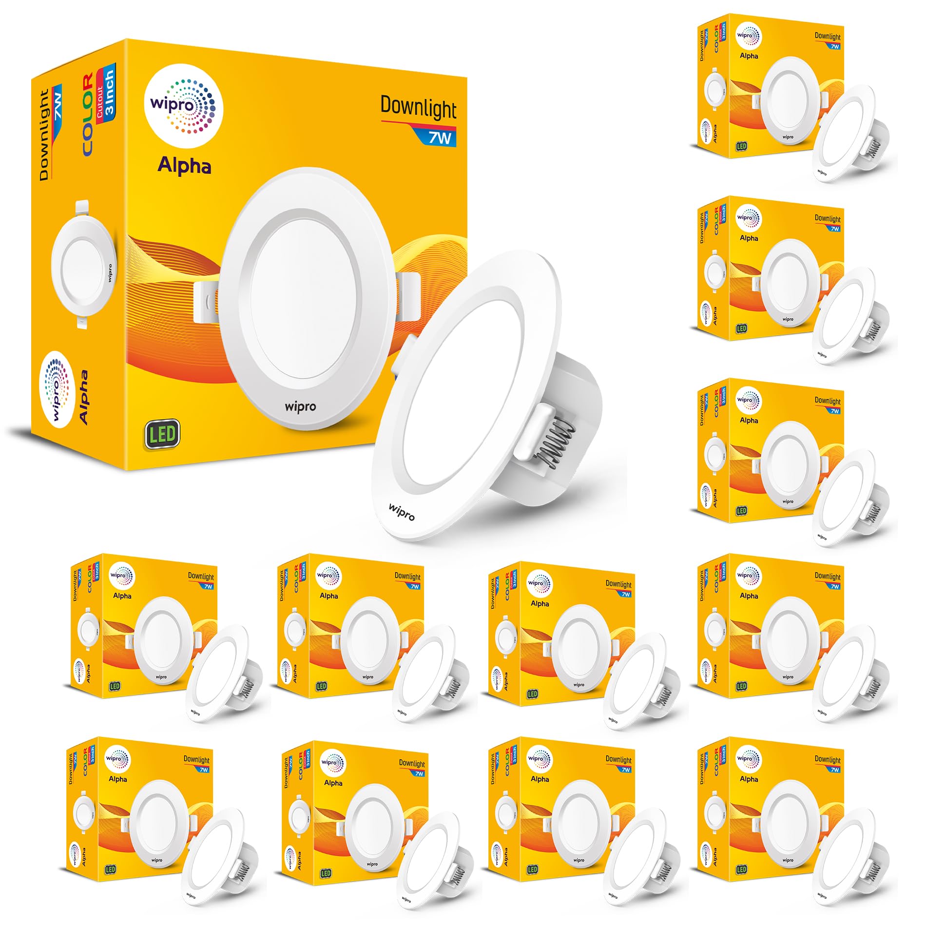 Wipro Garnet 7W Round Downlight - Cool White -9