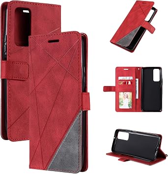 Case for Oppo A54S Case Cover,Case for Oppo A16 Leather Case,Case for Oppo A54S CPH2273 / A16 CPH2269 CPH2275 / A16S CPH2271 Case Flip Pu Leather Cover Red
