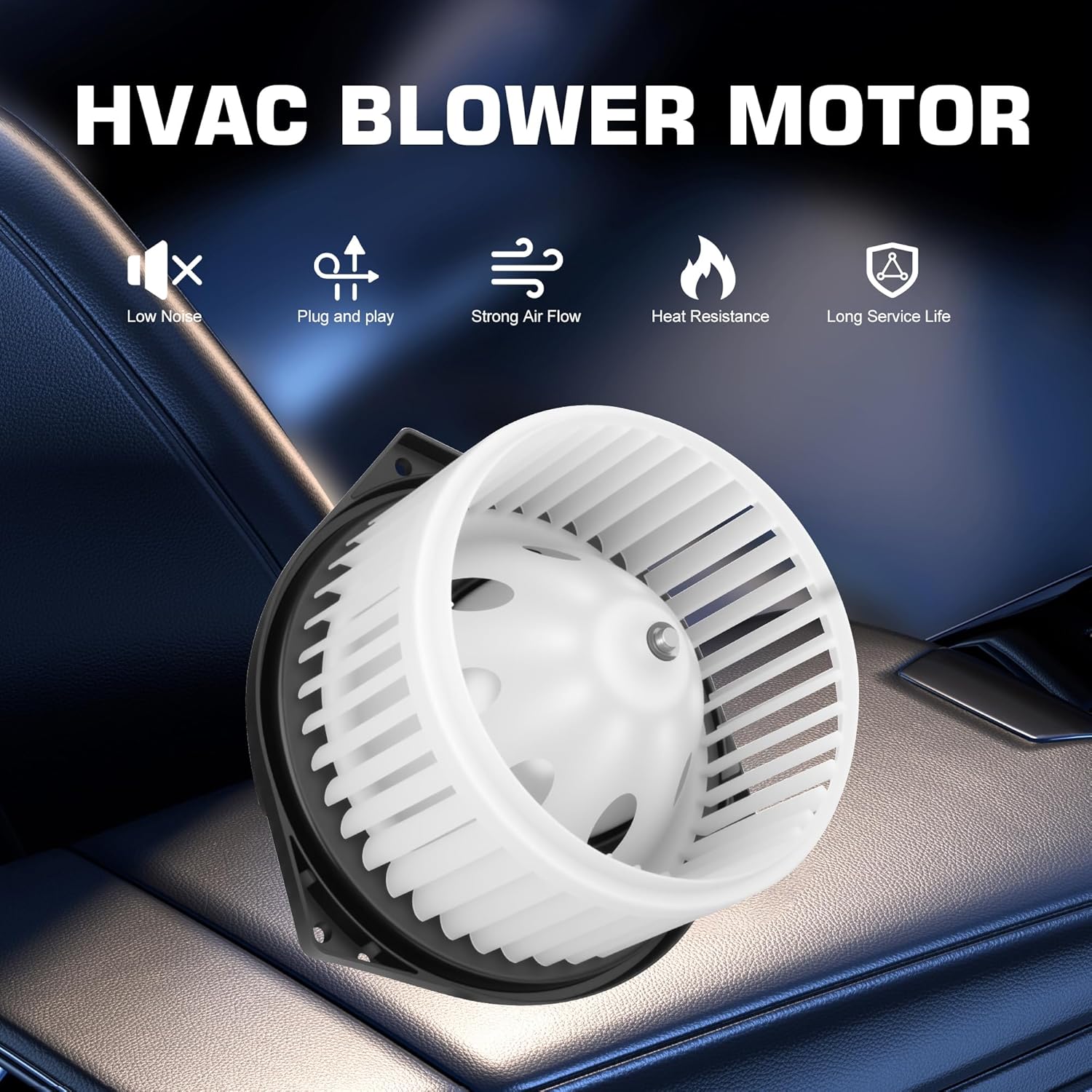 AC Blower Motor Fan Replacement for Infiniti G25 G35 G37 Q45 Q50 Q60 M35 M45 EX35 EX37 FX35 FX45, 2007-2019 for Nissan Altima Murano 350Z 370Z Quest, HVAC Heater Blower Motor, 700193, 27200-JN00A