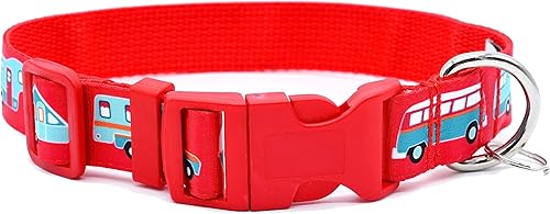 Vista 20 de RV Camping Dog Collar - Campers - Vintage Car & Trailer - Van - Fifth Wheel - Truck Camper - A-Frame - 4 Sizes - 1 Inch Wide - Handmade by Green