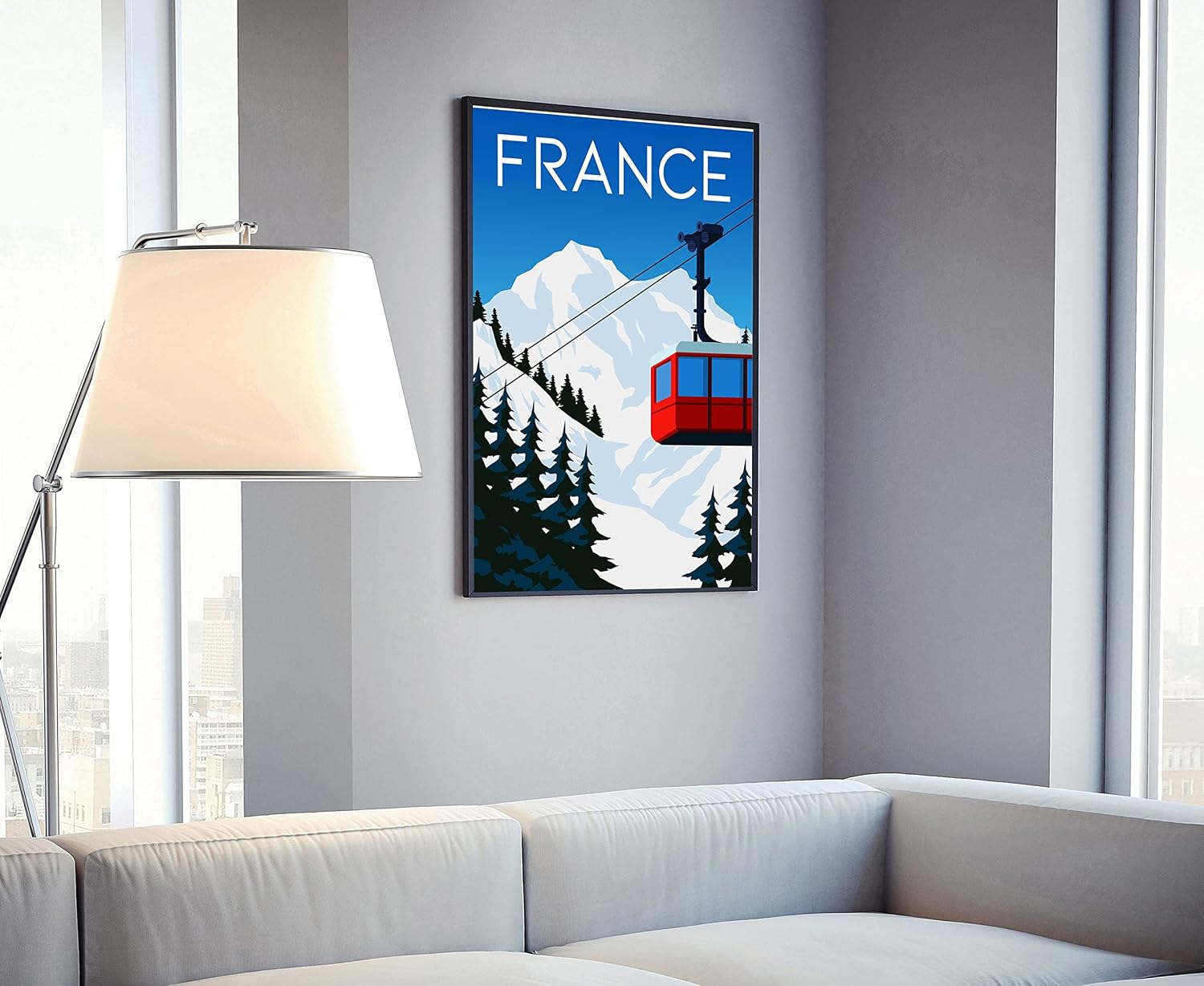France Travel Poster, France Cityscape and Landmark Poster Wall Art, Home Wall Art, Office Wall Decor, Posters, France Country Poster - 12x18