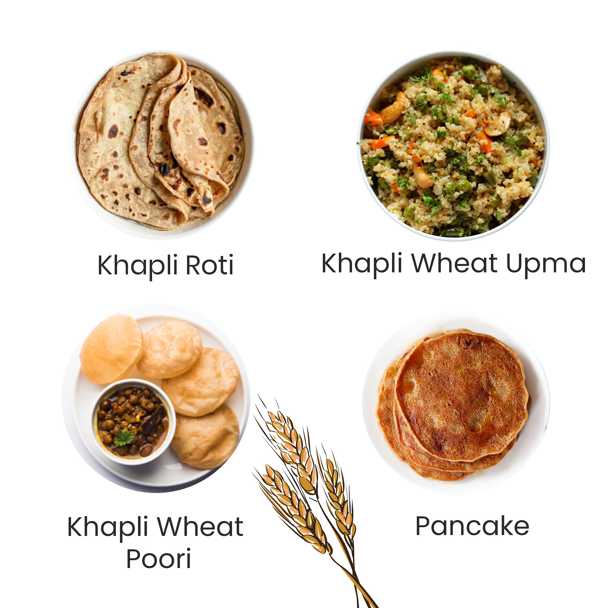 Buy 5000 BC Khapli Wheat Atta (250g) Stone Ground Emmer Long Wheat