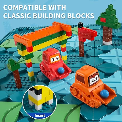 Miniatura 12 de Juegos de construcción de caminos lógicos, juego de mesa familiar STEM, juguetes educativos grandes de rompecabezas inteligentes, aprendizaje Verde