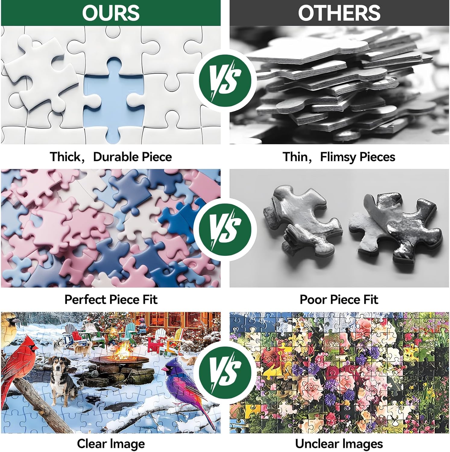 2000 Piece Puzzle for Adults, Puzzles for Adults 2000 Pieces, Winter Snow Bonfire Birds Dog Jigsaw Puzzles, Challenging Puzzle Perfect for Game Nights, 39" X 28"