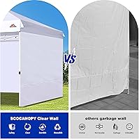 Vista 5 de SCOCANOPY Pared solar para estructura de toldo desplegable de 12x12, paquete de 3 solo paredes laterales (12x12, Beige)