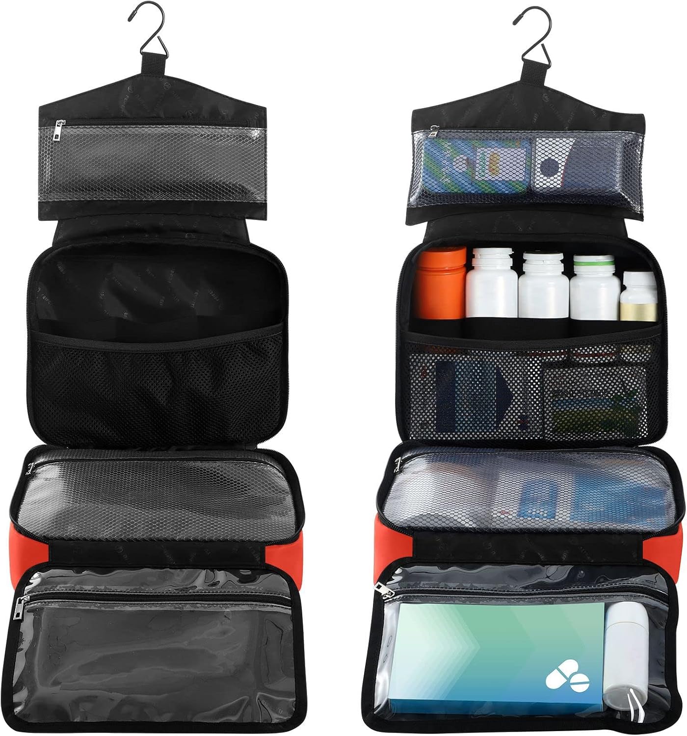 Naanle Pill Organizer Bag Travel Pill Bottle Medicine Organizer Home Storage Medication Bag for Vitamin Supplements, Pill with Cross First Aid Bag for Car Camping