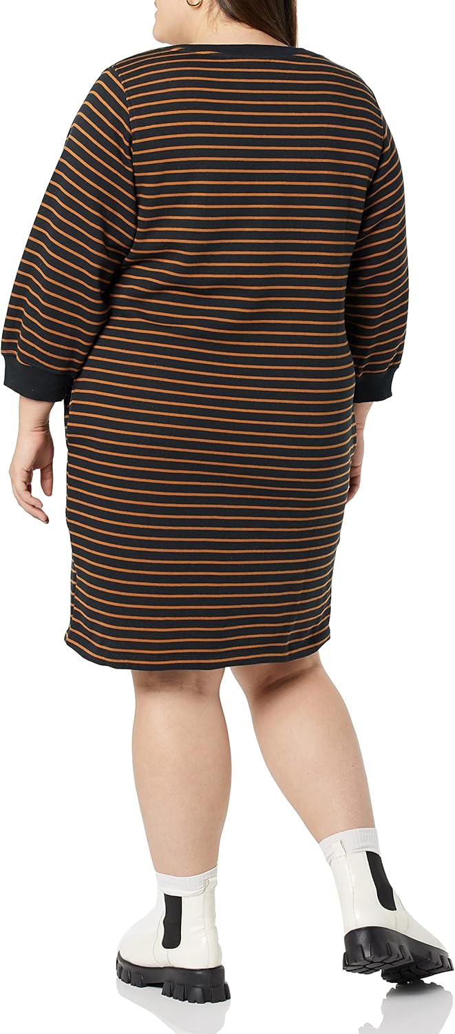 Amazon Essentials womens Fleece Blouson Sleeve Boatneck Sweatshirt Dress (Available in Plus Size) - Image 4