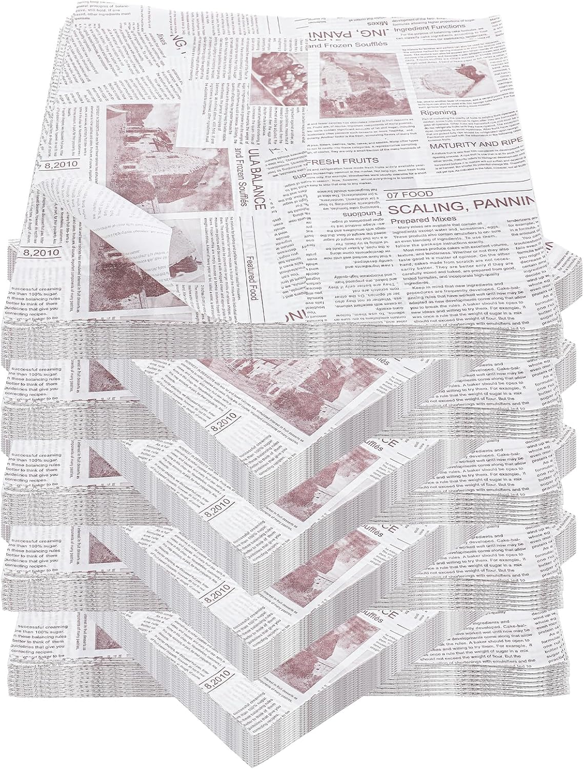 500 Pcs 12 x 12 Inch Deli Wax Paper Sheets Grease Resistant Tray Basket Liners Newsprint Paper Water and Grease Proof Sandwich Wrapping Papers Square Hot Dog Wrappers for Food Baking (White)