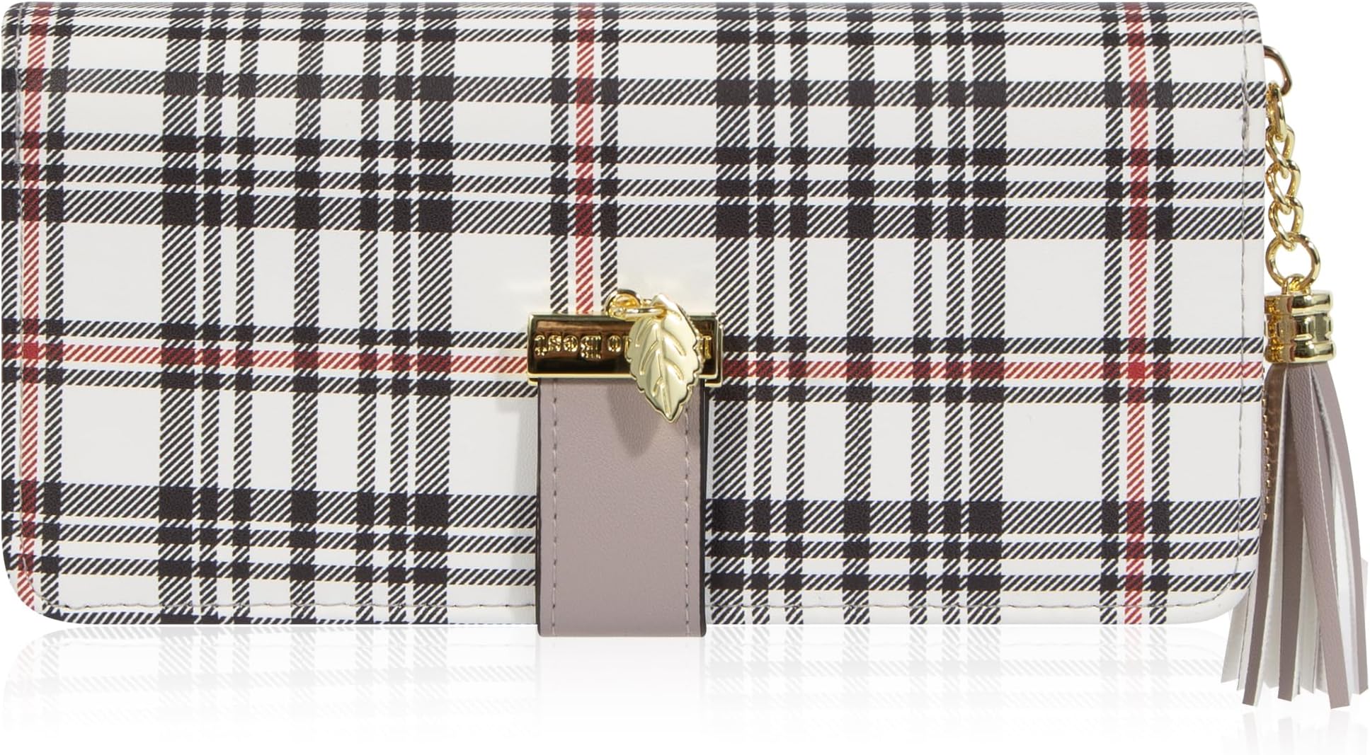 Pomelo BestWomen Wallets RFID Ladies Purses with Multiple Card Slots and Roomy Compartment (Checkerboard)