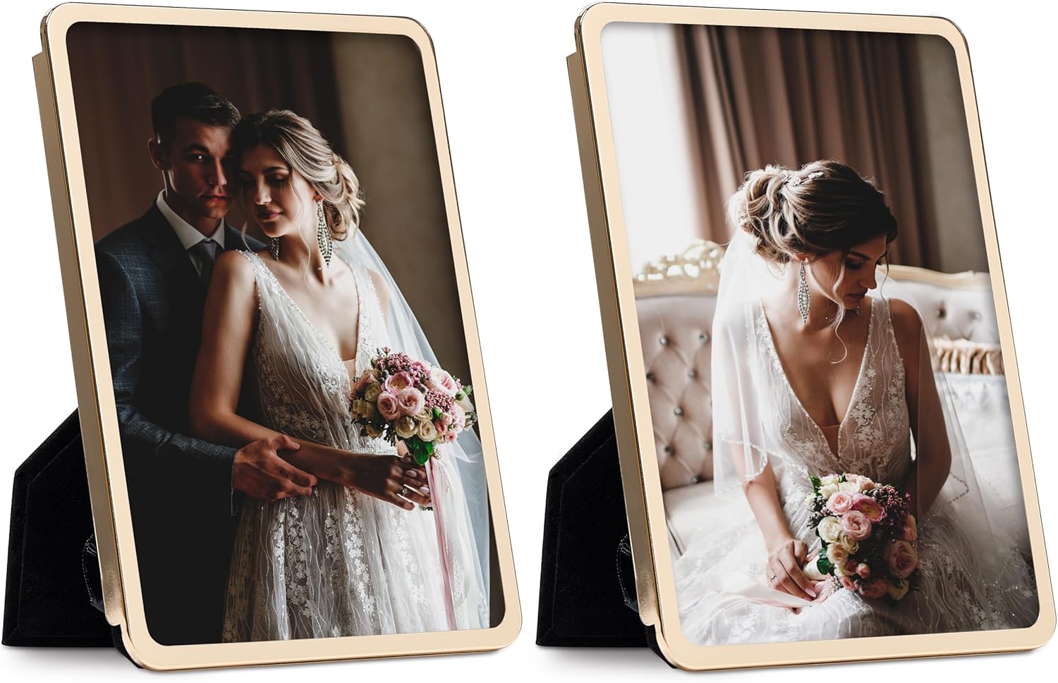 Sheffield Home Straight Fit Metal Photo Frame – Sleek Modern Design for Tabletop or Wall Display, 5x7 Inch, Silver