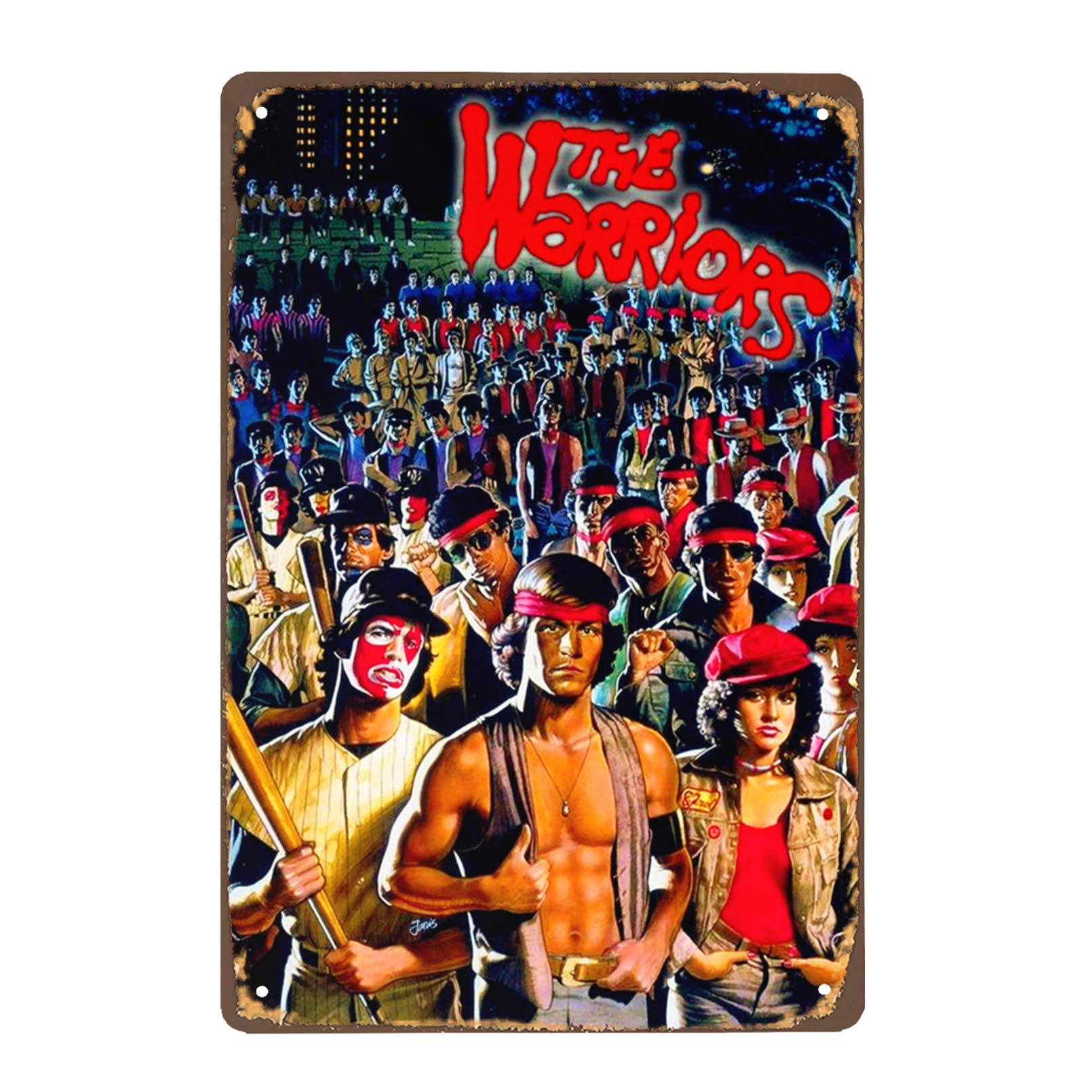 Bioprocess Warriors The Film Bar Cave Home Wall Decoration Warriors Tin Sign Wall Decor Poster Metal Sign 8X12 Inches