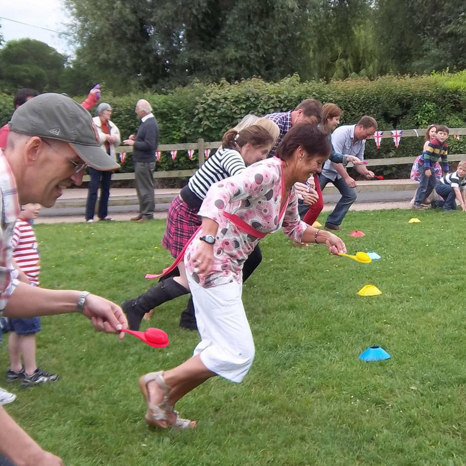 Potato Sack Race Bags for Kids Adults Outdoor Games, Egg Spoon Relay Race, 3 Legged Race Bands with Medals, Birthday Parties, Family Gatherings, School Class Activities