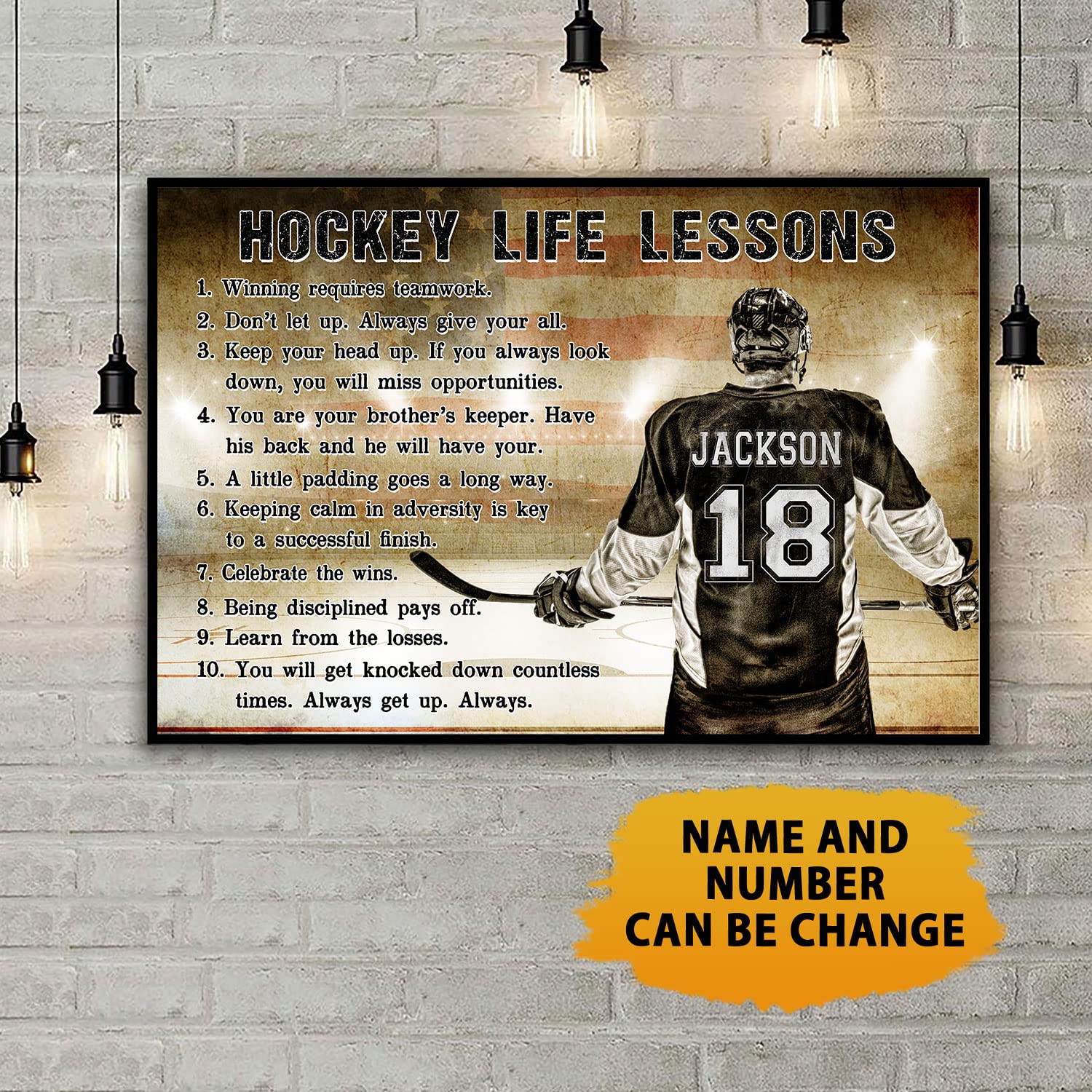 Hockey Sports Wall Art Hockey Life Lessons Wall Decor