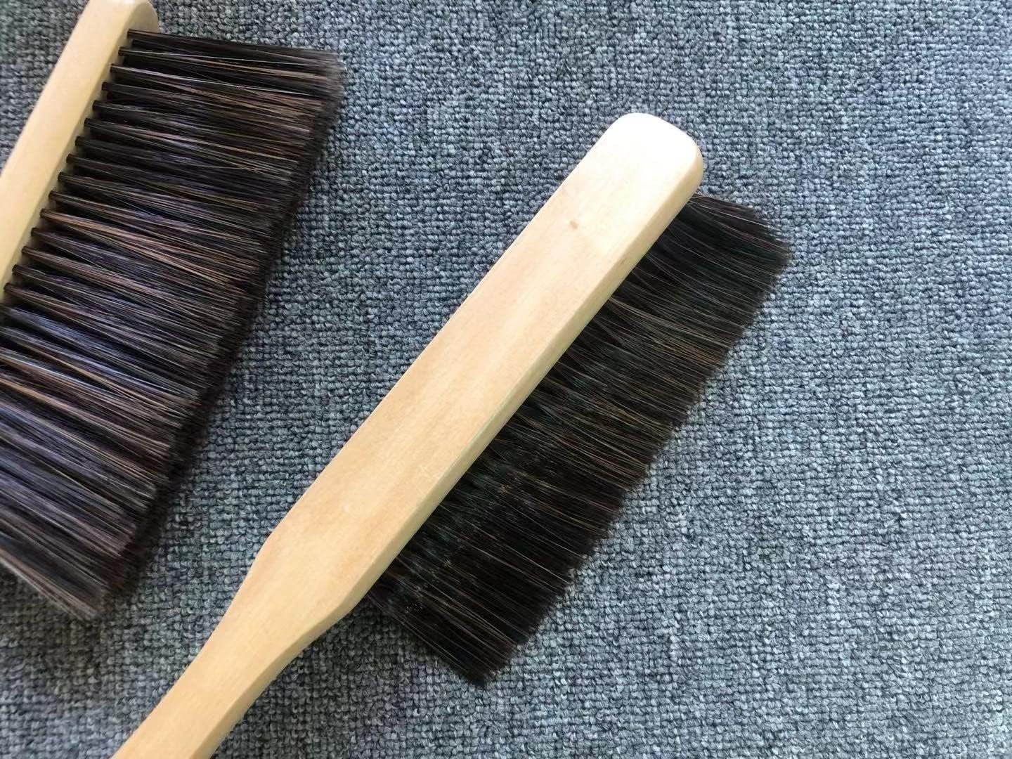 Hand Broom Dust Brush Bench Brush with Wood Handle for Bench,Counter,Bed,Sofa,Clothes,Car : Health & Household