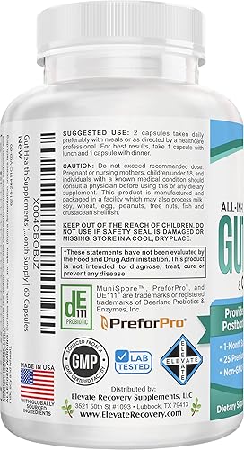 Miniatura 3 de Suplemento de apoyo para la salud intestinal (todo en 1) con prebióticos, probióticos, postbióticos y enzimas digestivas  Nutrir, limpiar y