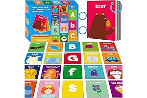 Educational Alphabet Flash Cards for Learning Words and Letters