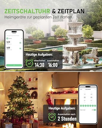 WiFi Outdoor Smart Socket with Alexa Google Home 16 A 2.4 GHz