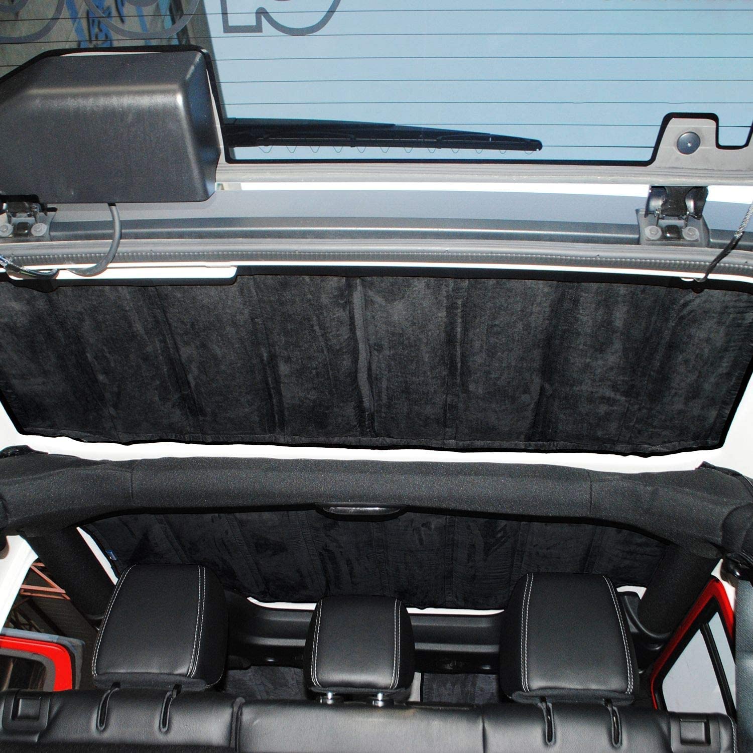 Zestawy izolacji termicznej i wygłuszającej z waty do podsufitki dla Jeep Wrangler JK JKU 2007-2010 4-drzwiowy Sports Sahara Freedom Rubicon X i Unlimited