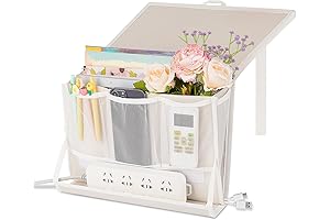 White Bedside Caddy for Convenient Storage