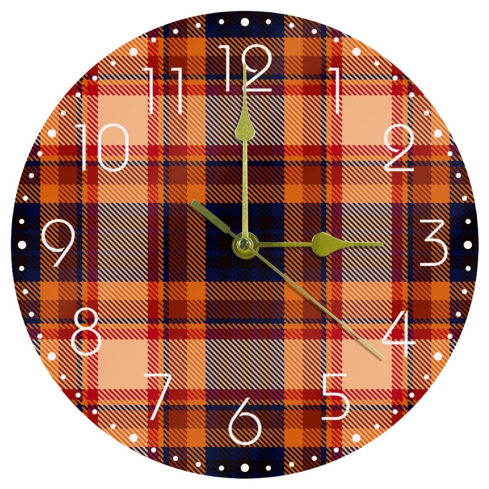 Horloges rondes en acrylique de 25,4 cm suspendues à piles pour décoration salon