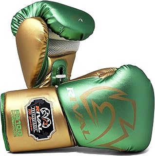 Rival Boxing Gloves RS100 Professional Sparring Training Workout Green Gold