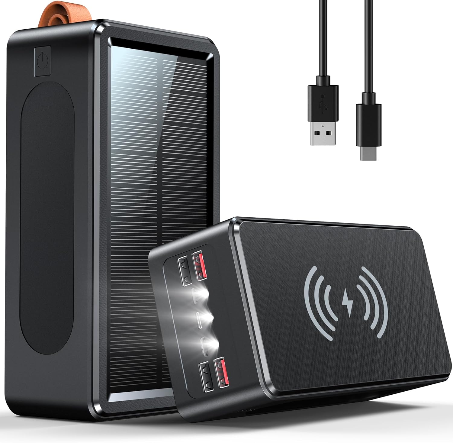 Power Bank 90000mAh High Capacity Battery Pack 35W Fast Charging – Wireless Solar Charger Power Bank for Camping, Travel, Emergencies, Tech Devices | 7-Port PD/USB-C, LED Flashlight