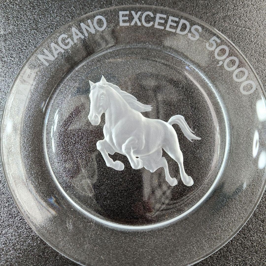 Amazon.co.jp: JAF×HOYA クリスタルガラス 馬 彫刻プレート : ホーム