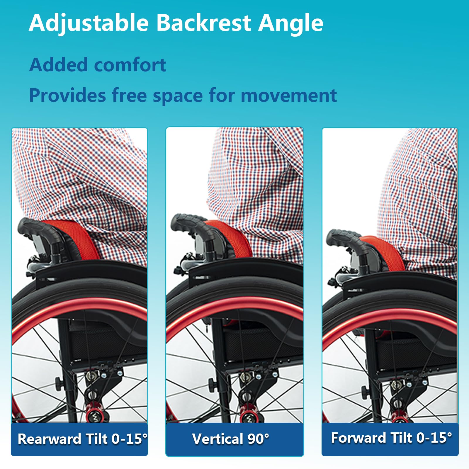 Sillas de Ruedas Adulto, deportiva, Silla de ruedas manual, Aluminio, Autopropulsable, Para minusválidos(38cm/14.9in Seat,Blue)