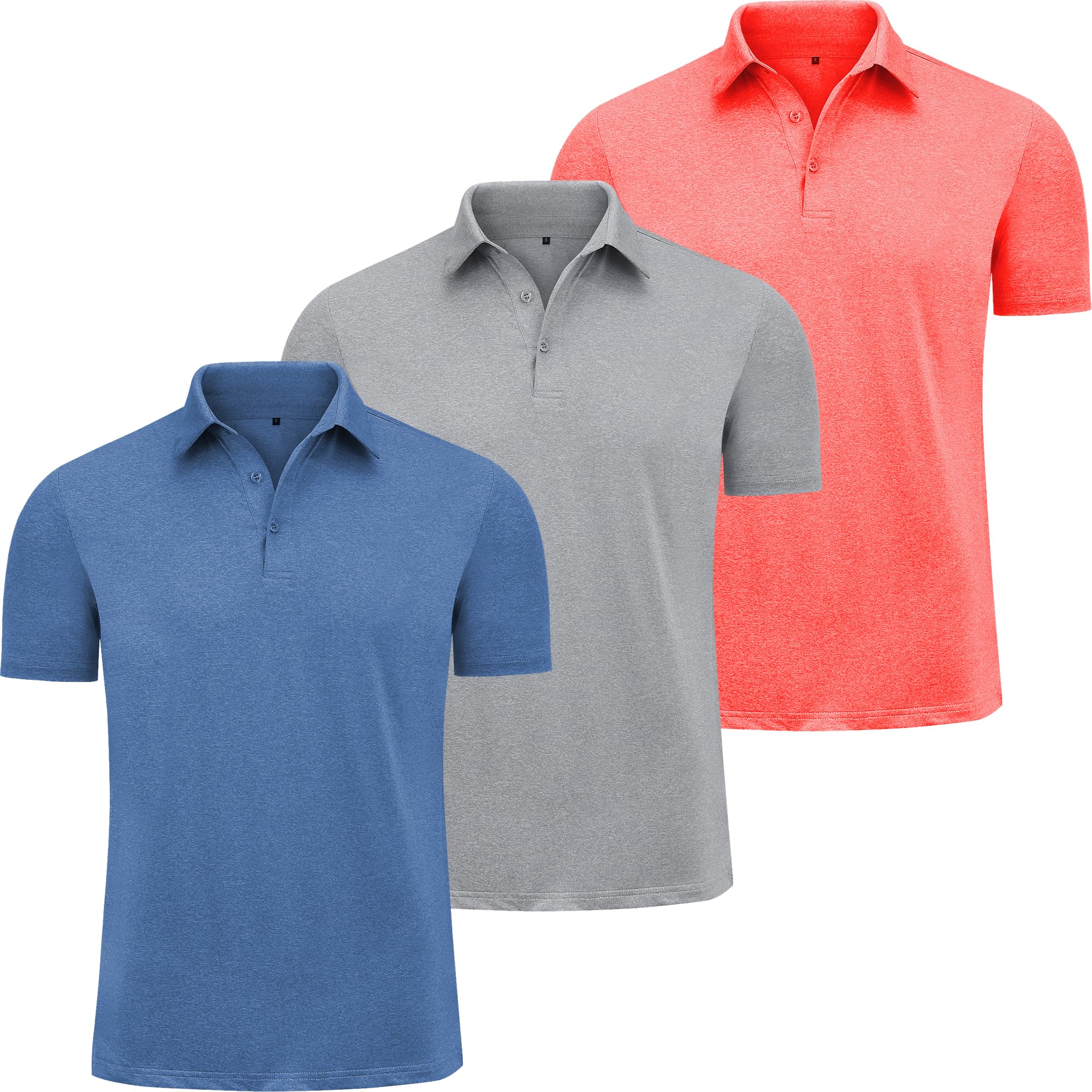 CE' CERDR Golf Poloshirts für Herren Quick-Dry Moisture-Wicking Performance Casual Kurzarm Tennis T-Shirt