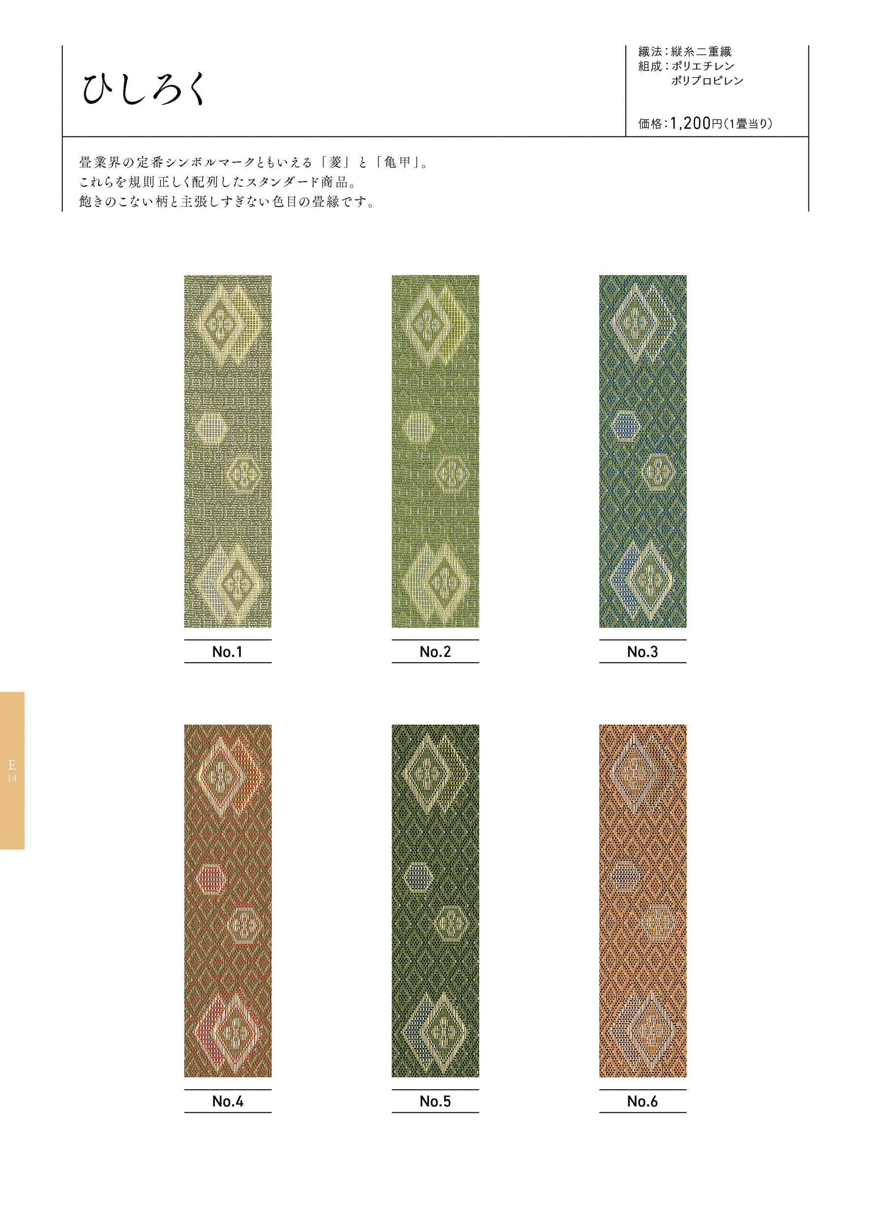 4種類の中から 3種類選べる畳の縁(大宮縁) くろぽち 5