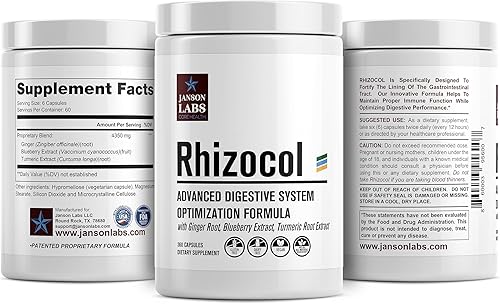 Miniatura 5 de Rhizocol - Suplemento de Crohn y colitis | Problemas inflamatorios intestinales resultantes de la inflamación del tracto gastrointestinal | Apoya la