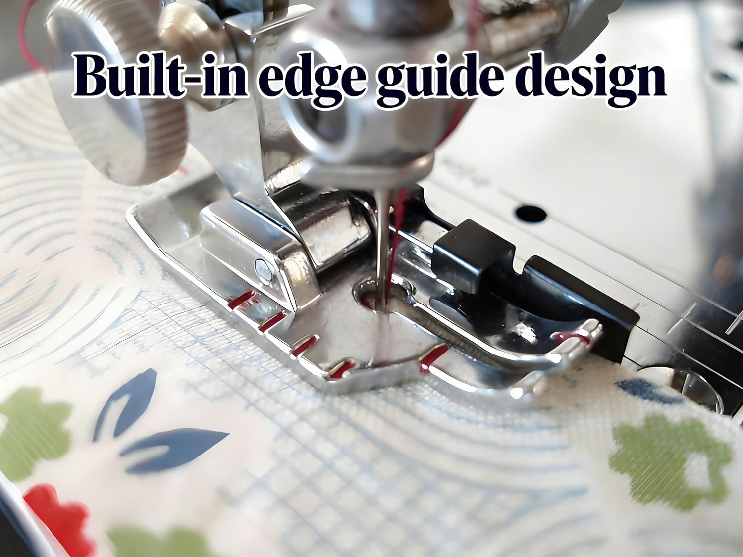 1/4 (Quarter Inch) Quilting Sewing Machine Presser Foot with Edge Guide - Fits All Low Shank Snap-on Singer, Brother, Babylock, Husqvarna Viking (Husky Series), Euro-pro and More!