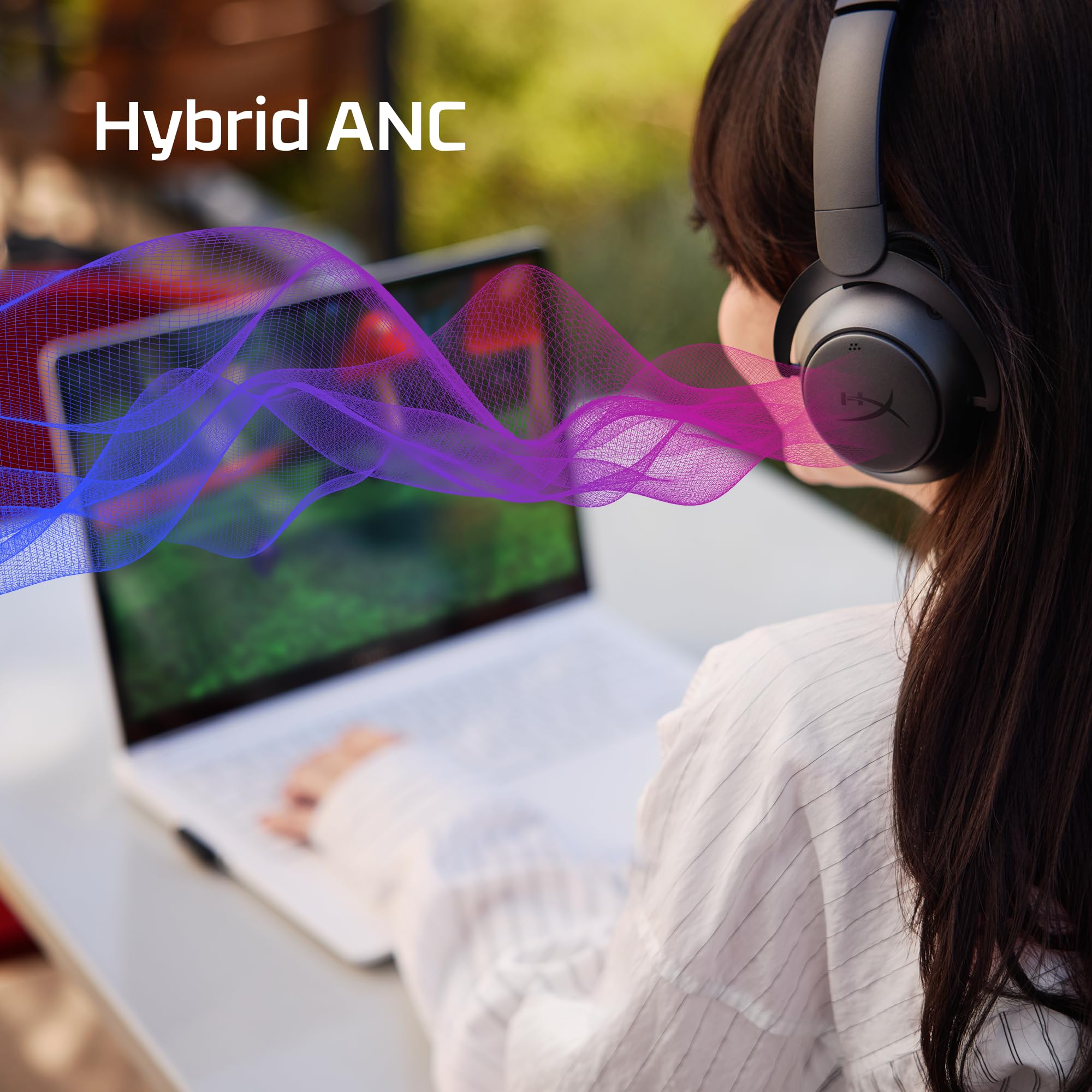 HyperX Cloud Mix 2, Casque sans Fil Double Connexion, 2,4 GHz et Bluetooth 5.3, réduction de Bruit Active (ANC), PC/PS5/Switch/Steam Deck/Mobile, USB-C, Micro intégré, Noir