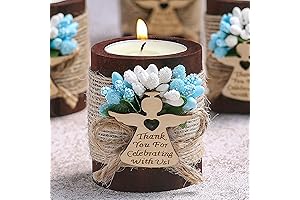Wooden Candle Holders Set of 10 - Baptism Gifts, Table Centerpieces