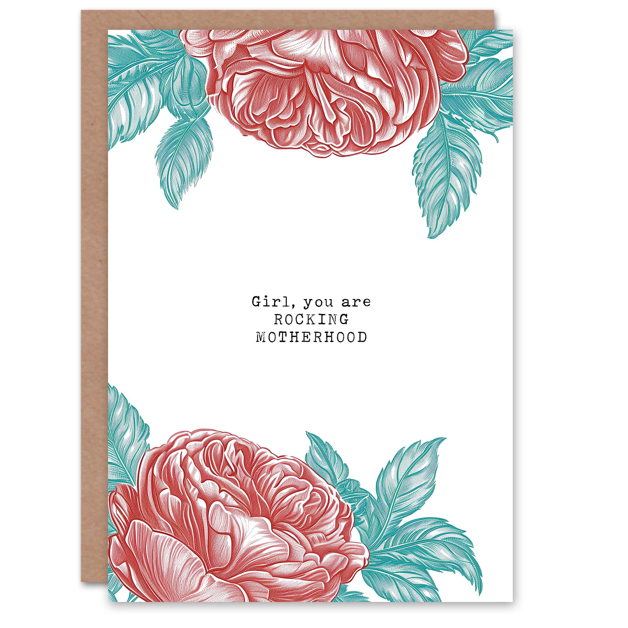 Artery8 Mother's Day Rocking Motherhood Fun Funny Humour From Friend For Mum Greeting Card