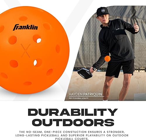 Miniatura 5 de Franklin Sports Pelotas de pickleball para exteriores, bolas de pickleball X-40, aprobadas por Estados Unidos (USAPA), bola oficial del US Open Ball