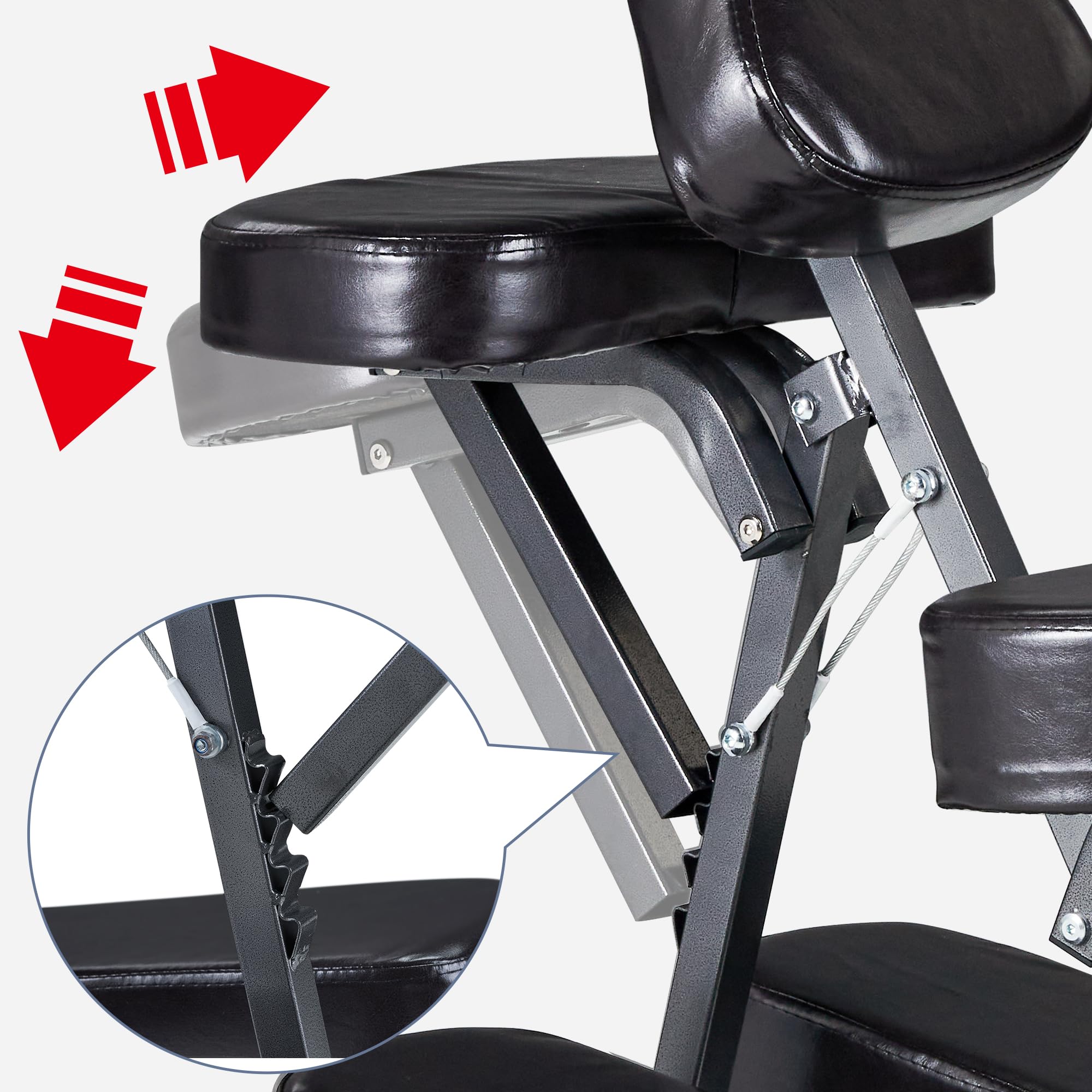 Master Massage Bedford - Silla de Masaje portátil y Ligera, con cómoda Bolsa de Transporte, Plegable