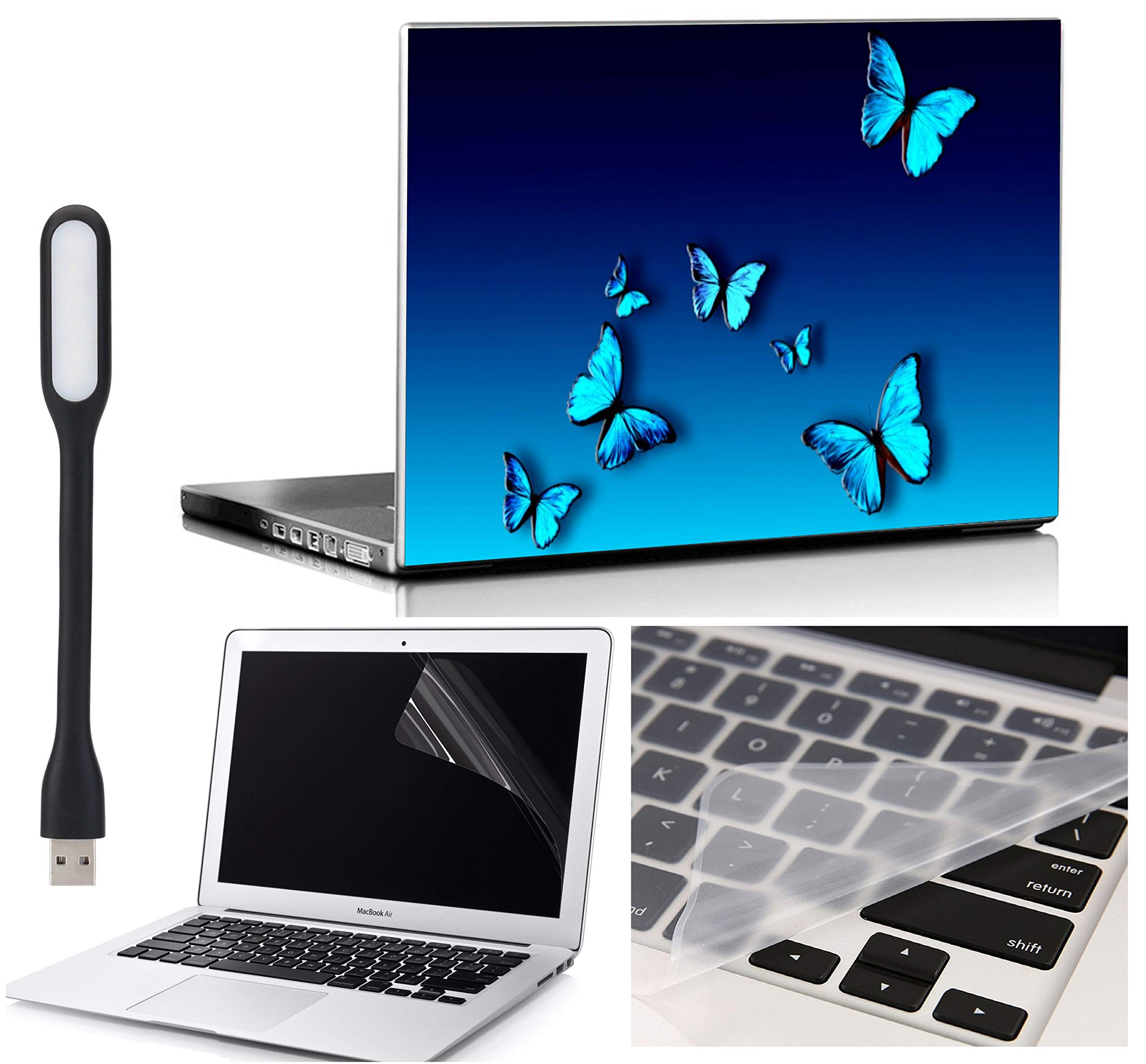 Ramiya 4 in 1 Accessories Combo Kit for 15.6-inch Laptops Decal | Screen Guard | Silicone Keyboard Protector | and USB LED Light All Models (Upto) Size : 15.6"x 10.1" (B0855ZZF9W) Amazon Price History, Amazon Price Tracker