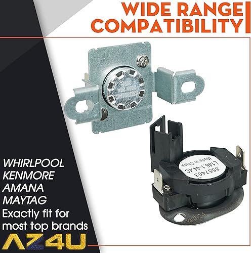 Miniatura 4 de AZ4U wp8557403 Número de pieza 8557403 Kit de termostato de secadora, 8318314 280148 Secadora de corte térmico y termostato de límite alto