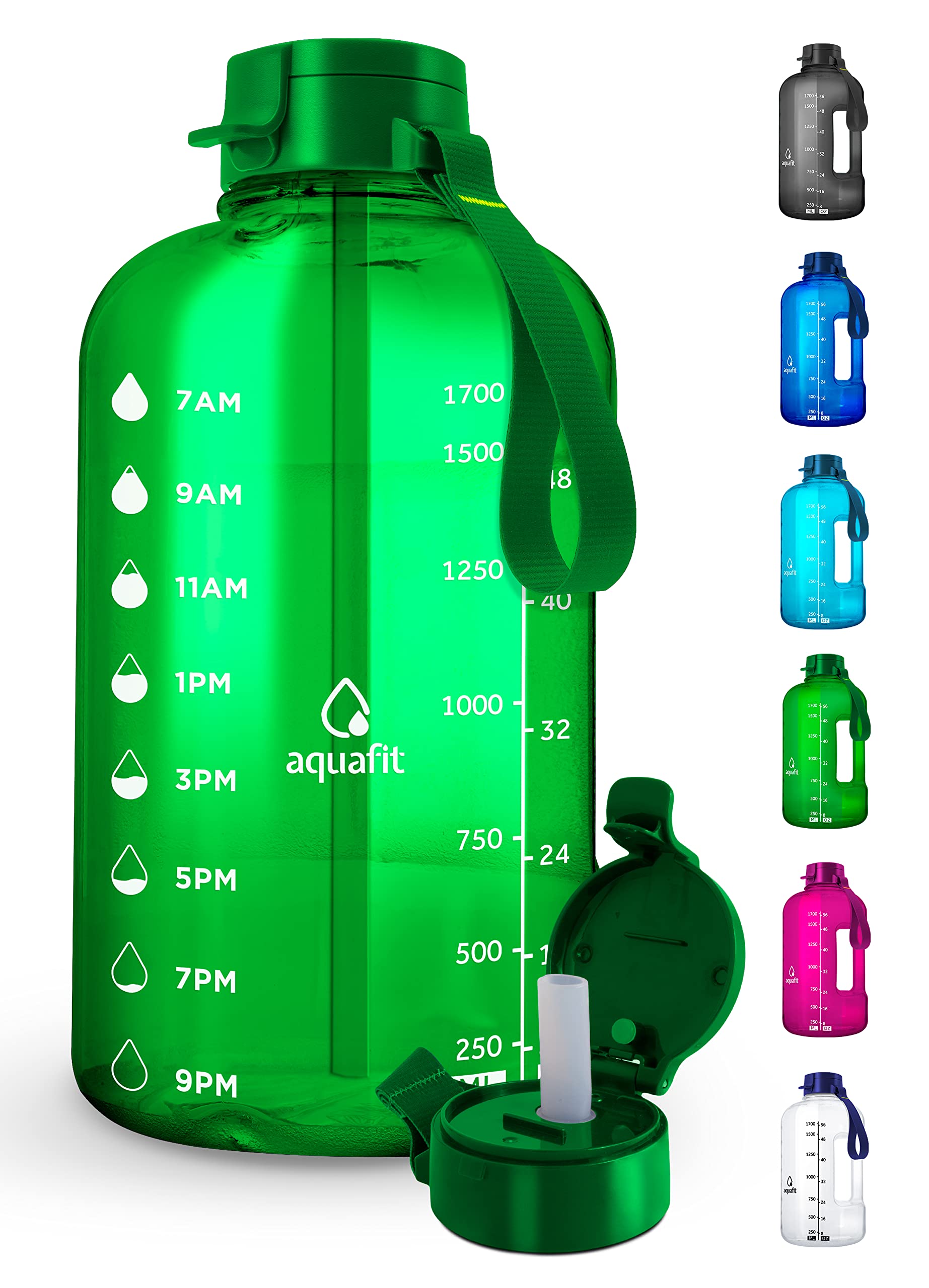 AQUAFIT Half Gallon Water Bottle with Straw Half Gallon Water Jug