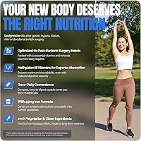 Vista 3 de Shiny Leaf Multivitamínico bariátrico metilado con hierro 45 mg – Cápsula una vez al día, fabricado en Estados Unidos, vitaminas bariátricas