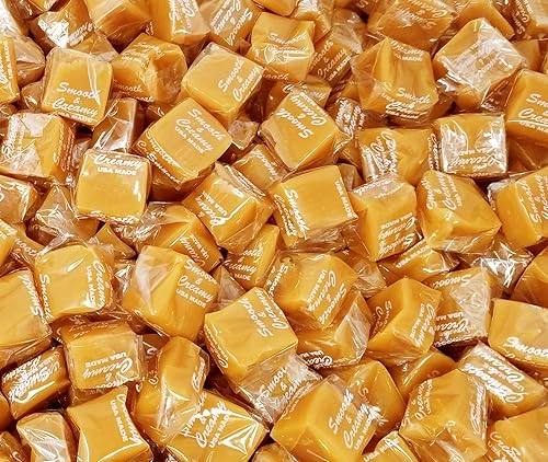 CrazyOutlet Caramelo cuadrados envueltos individualmente paquete a granel de 2 libras