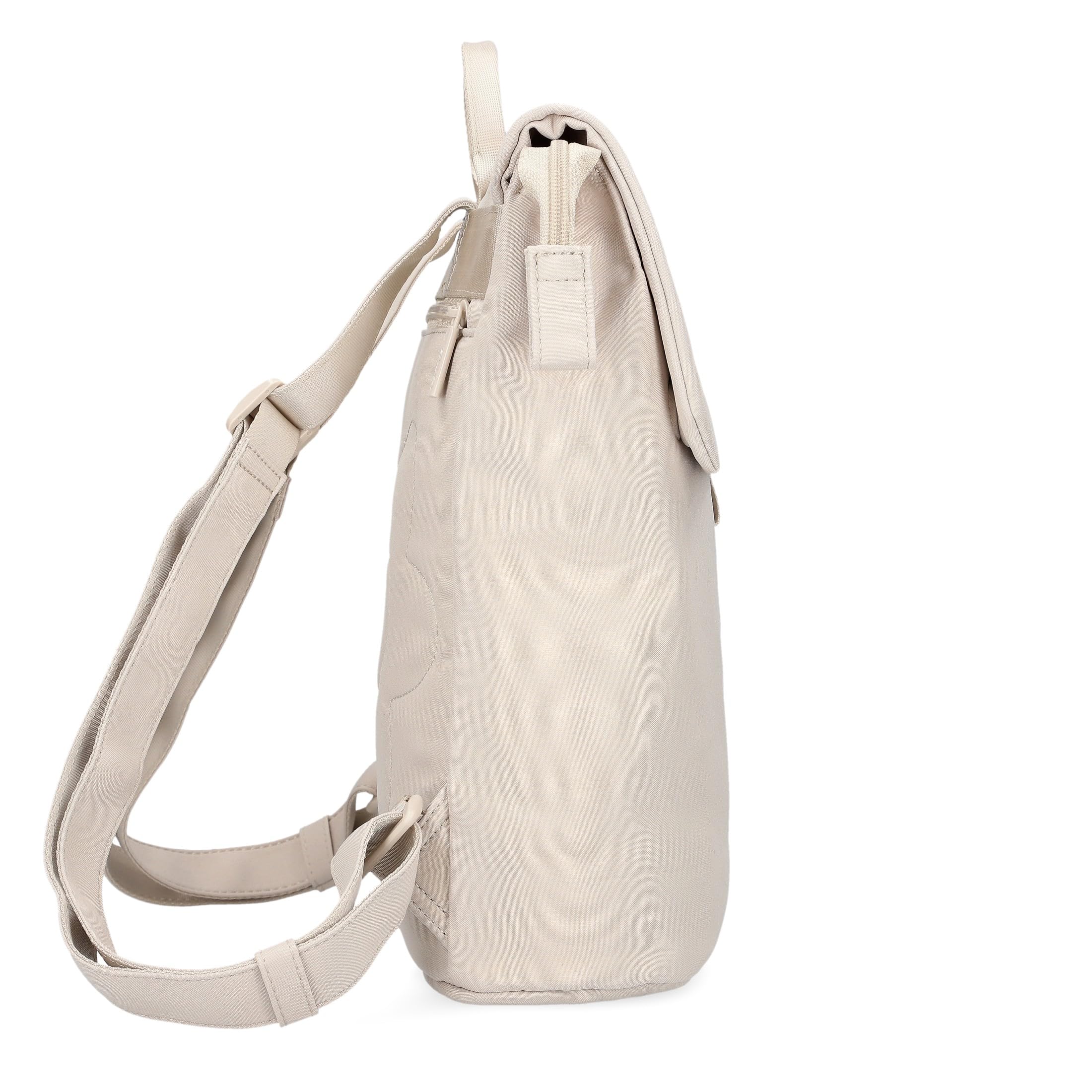 Zwei MADEMOISELLE.TEX MRTX13 Damen Rucksack, 7 L City-Rucksack mit Reißverschlussfach & gepolstertem Tabletfach, Verschlussklappe mit Magneten