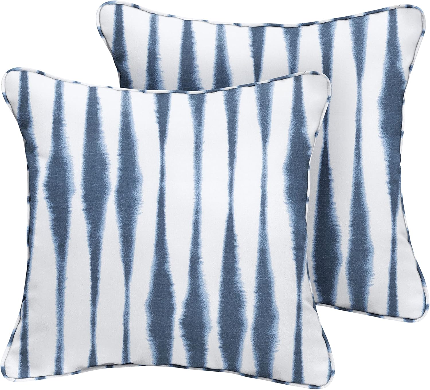 Sorra Home Salix Outdoor/Indoor Pillow Set, 18 x 18 x 6, Blue 2 Count