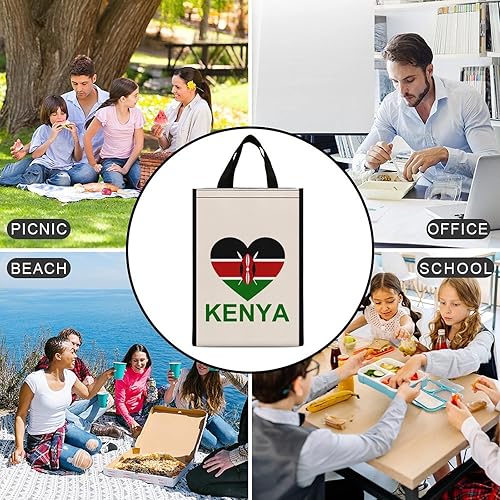 Miniatura 6 de Love Kenya Lunch Bags for Women Men Insulated Lunch Box Reusable Tote Bag for Home Office
